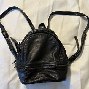 Black Leather Backpack